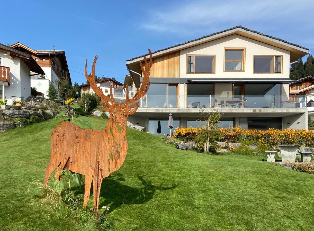 Casa Admisa, Spektakulaere Aussicht, Ski In And Out, Hochwertige Einrichtung, Valserstein Und Eiche 弗利姆斯 外观 照片