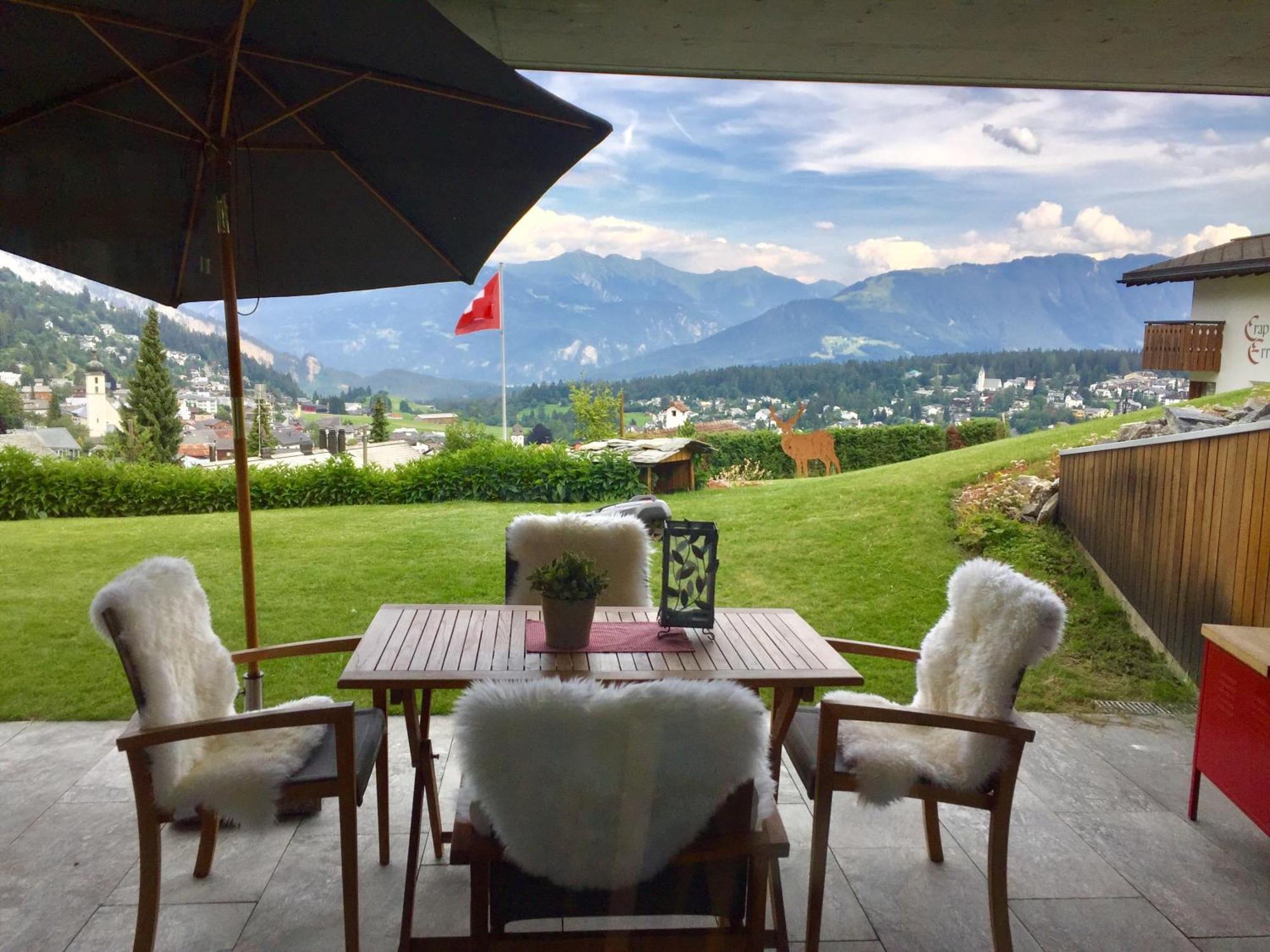 Casa Admisa, Spektakulaere Aussicht, Ski In And Out, Hochwertige Einrichtung, Valserstein Und Eiche 弗利姆斯 外观 照片